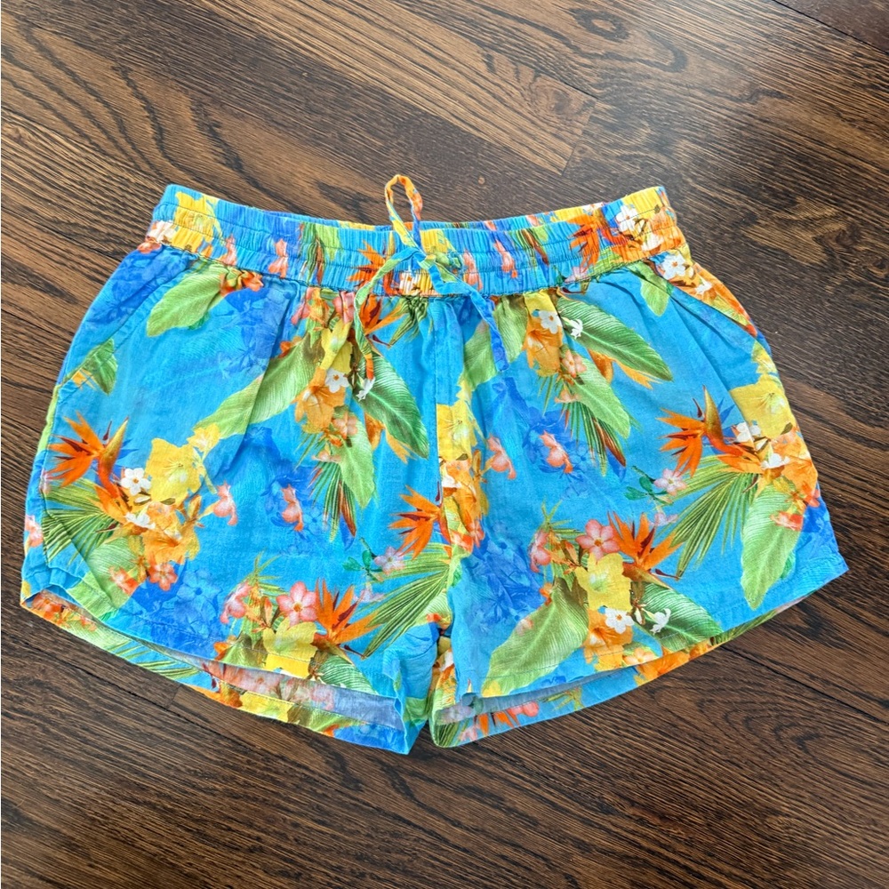 Girls Roller Rabbit tropical shorts size 12